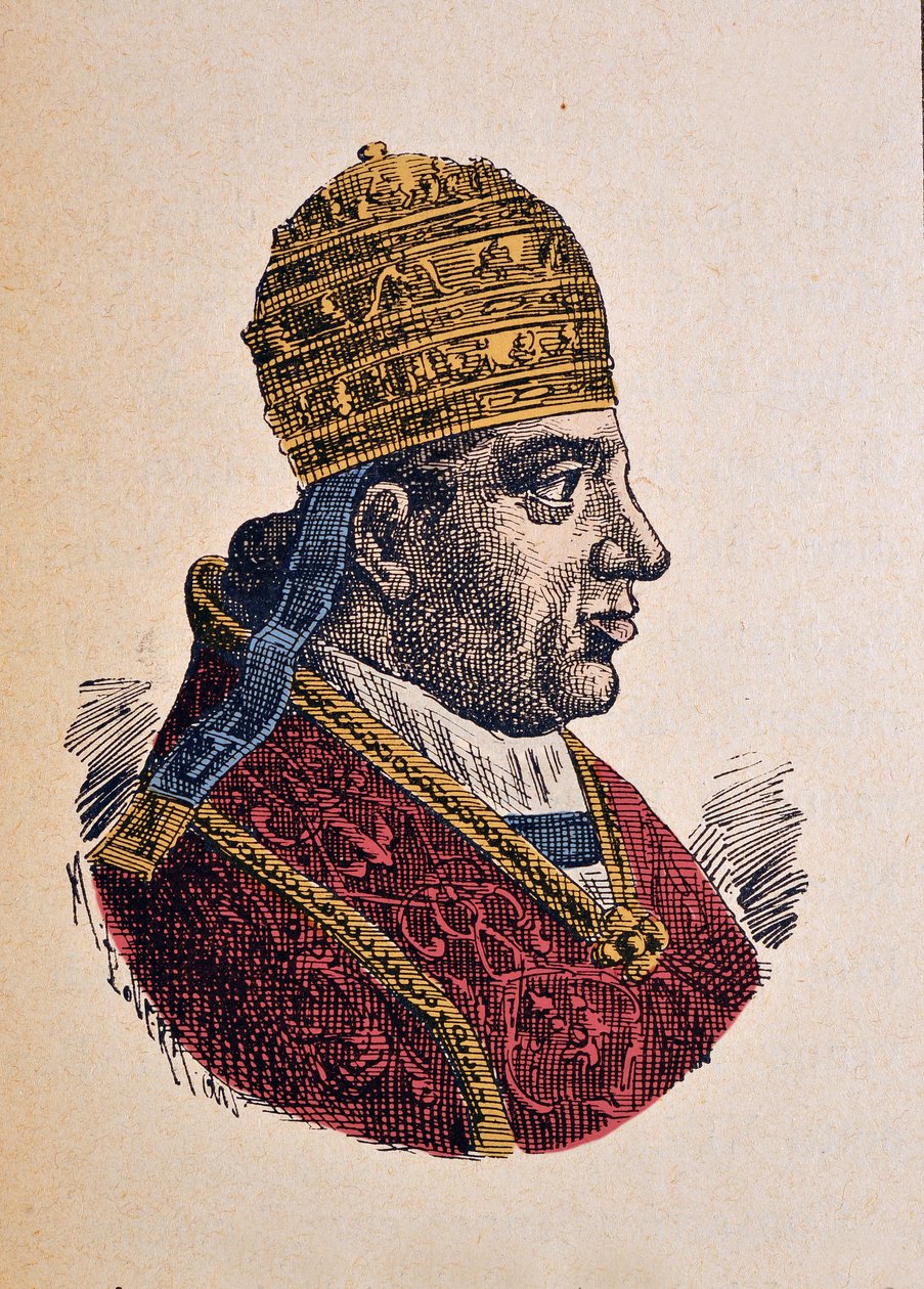 صورة البابا إنوسنت الثالث عشر (Innocenzo ، Innocentius) (1721-1724) ، 1898 (النقش مع تلوين لاحق) بواسطة المدرسة الايطالية