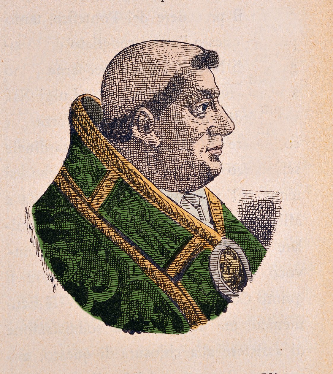 صورة البابا جولز الثاني (جوليو الثاني يوليوس ، 1503-1513) ، 1898 (النقش مع تلوين لاحق) بواسطة المدرسة الايطالية