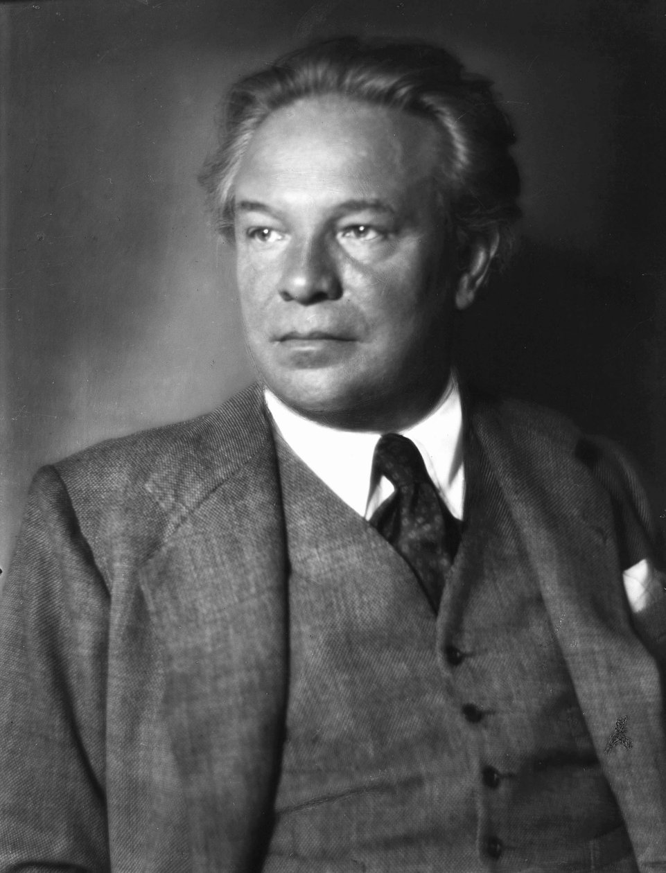 Ottorino Respighi (صورة b / w) بواسطة مصور إيطالي