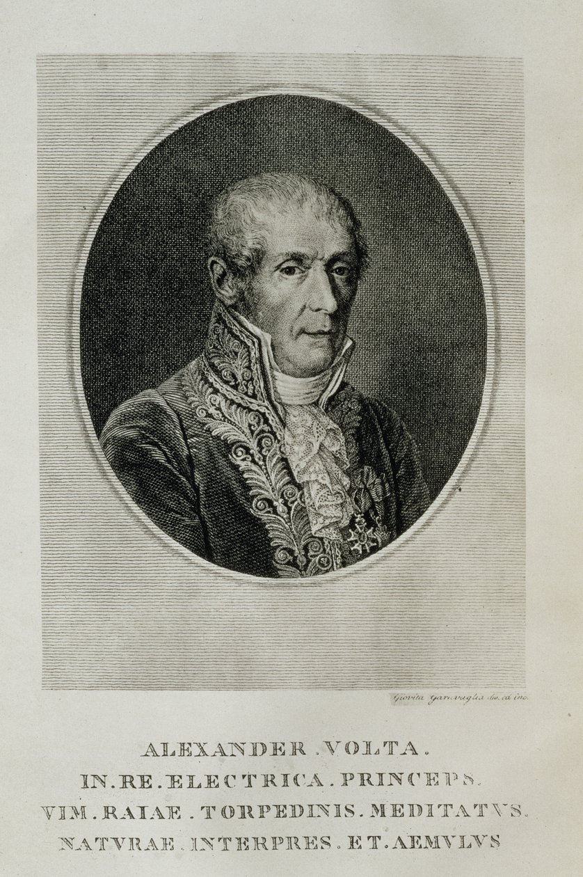 اليساندرو جوزيبي أنطونيو أناستاسيو فولتا (1745-1827) ، من لوبيرا أليساندرو فولتا ، ميلان ، 1927 بواسطة المدرسة الايطالية