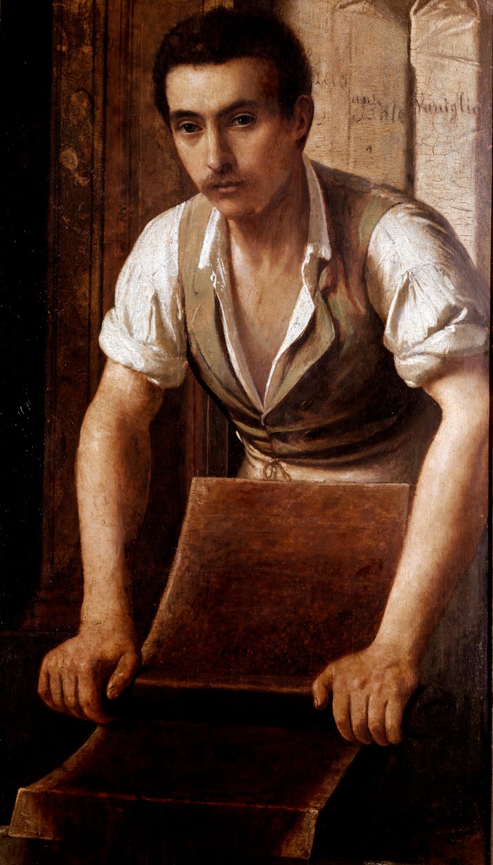 التصنيع الحرفي للشوكولاتة رسم مجهول للعلامة. 1875-1900 ميلانو ، متحف ميلانو بواسطة المدرسة الايطالية