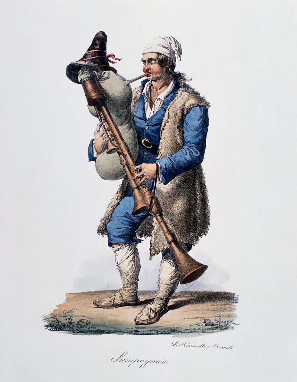 Bagpiper, Italy بواسطة المدرسة الايطالية