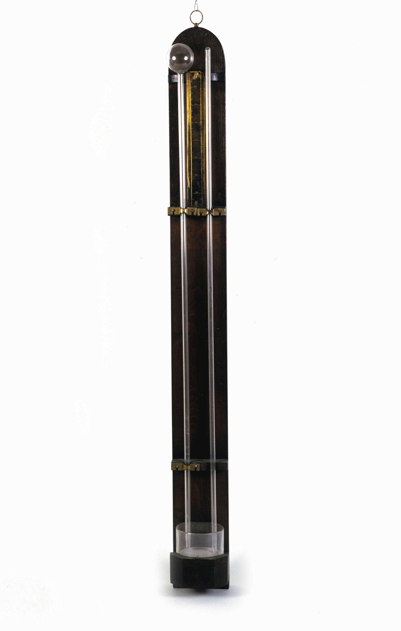 بارومتر (أنبوب الزئبق) بواسطة Evangelista Torricelli أو Toricelli (1608 - 1647). متحف العلوم والتكنولوجيا. ميلان بواسطة المدرسة الايطالية