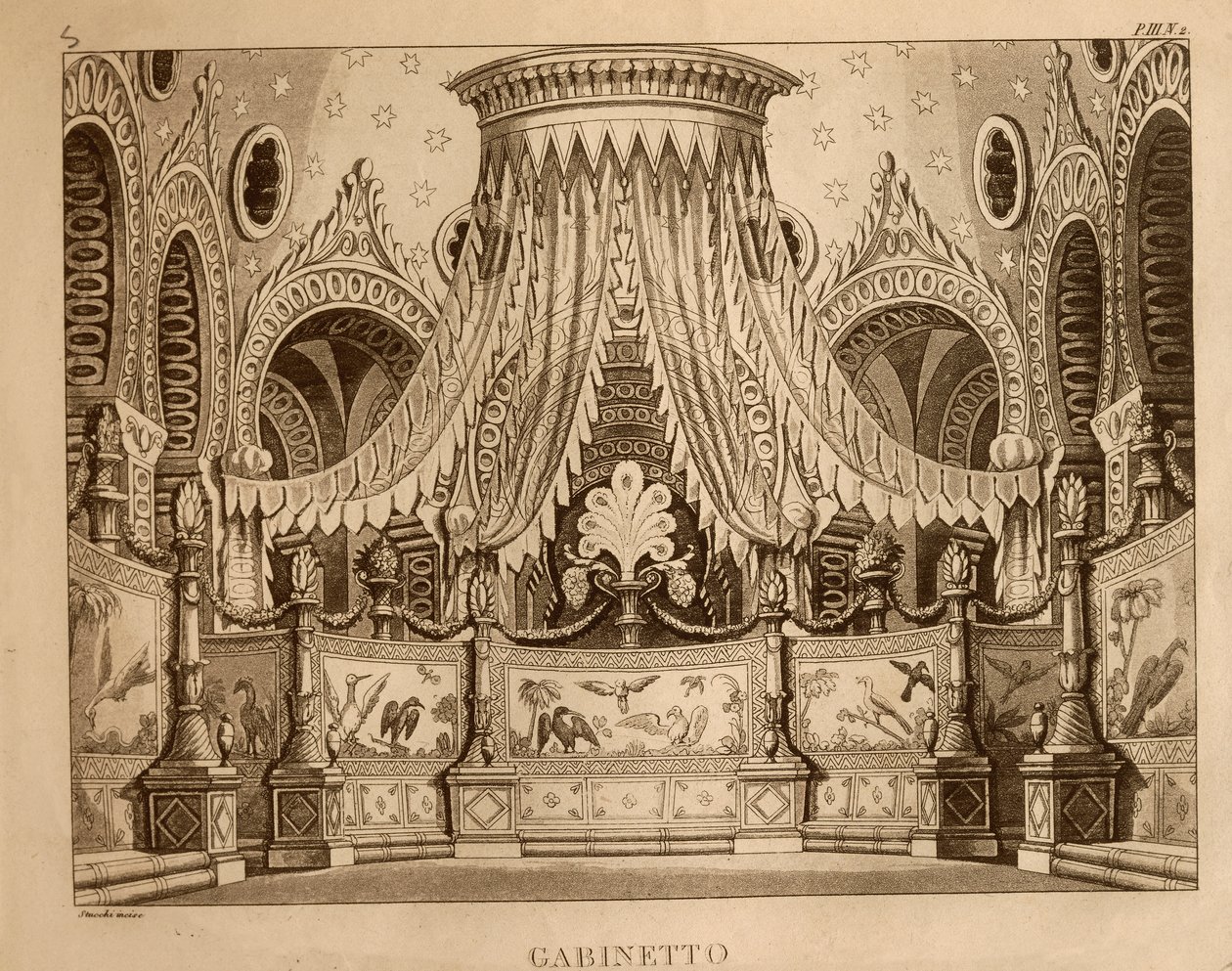 Cabinet, set design for act 1 of 