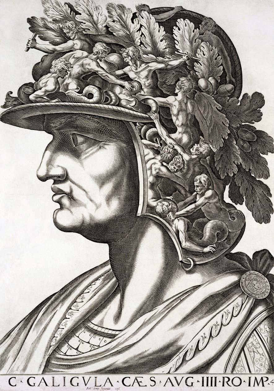 كاليجولا قيصر (12-41 م) ، 1596 بواسطة المدرسة الايطالية