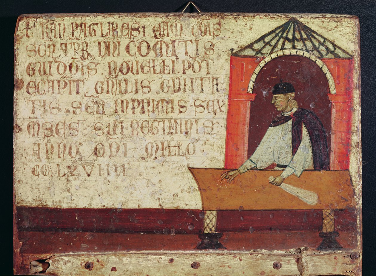 Camerlengo Ranieri Pagliaresi ، 1270 (درجة الحرارة على اللوحة) بواسطة المدرسة الايطالية