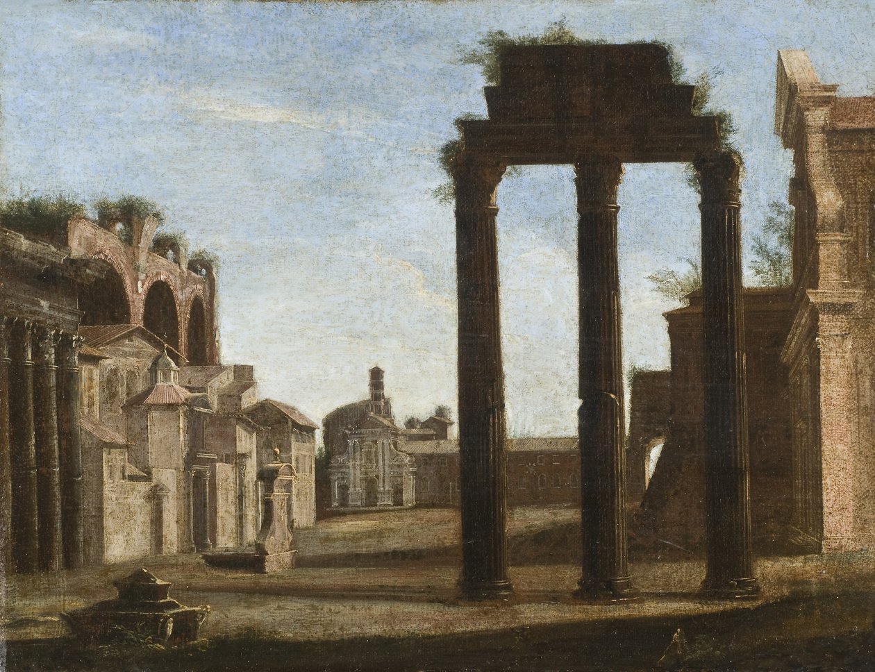 كامبو Vaccino في روما ، c.1650 بواسطة المدرسة الايطالية