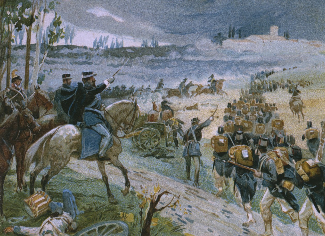 الاستيلاء على روما من خلال خرق بورتا بيا في 20 سبتمبر 1870 ، توضيح من ألبوم عن تاريخ Risorgimento المصنوع للشوكولاتة Talmone ، أواخر القرن التاسع عشر بواسطة المدرسة الايطالية
