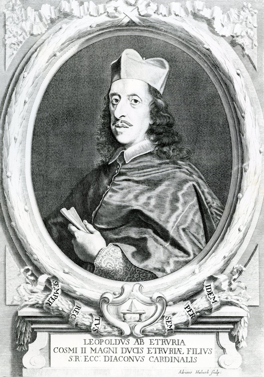 الكاردينال ليوبولد دي ميديشي (1617-1675) بواسطة المدرسة الايطالية