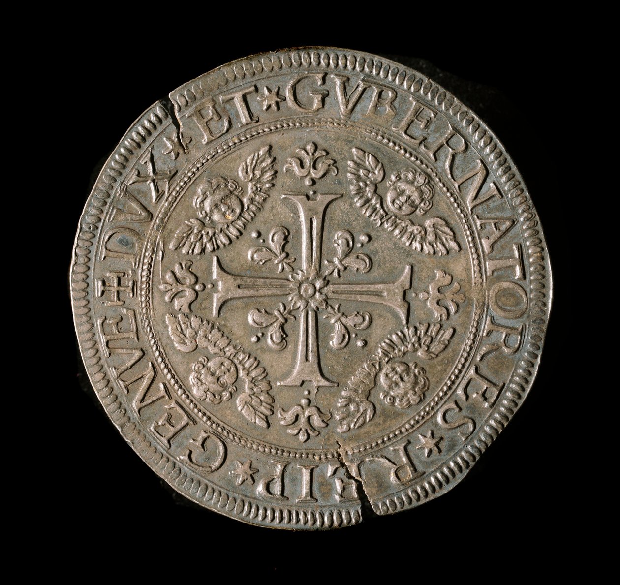 عملة جمهورية الجينات: ECU واسعة بالفضة. ديم. 61 ملم 1693. الجبهة. الجينات Musei di Strada Nuova (الجرد M7135) بواسطة المدرسة الايطالية