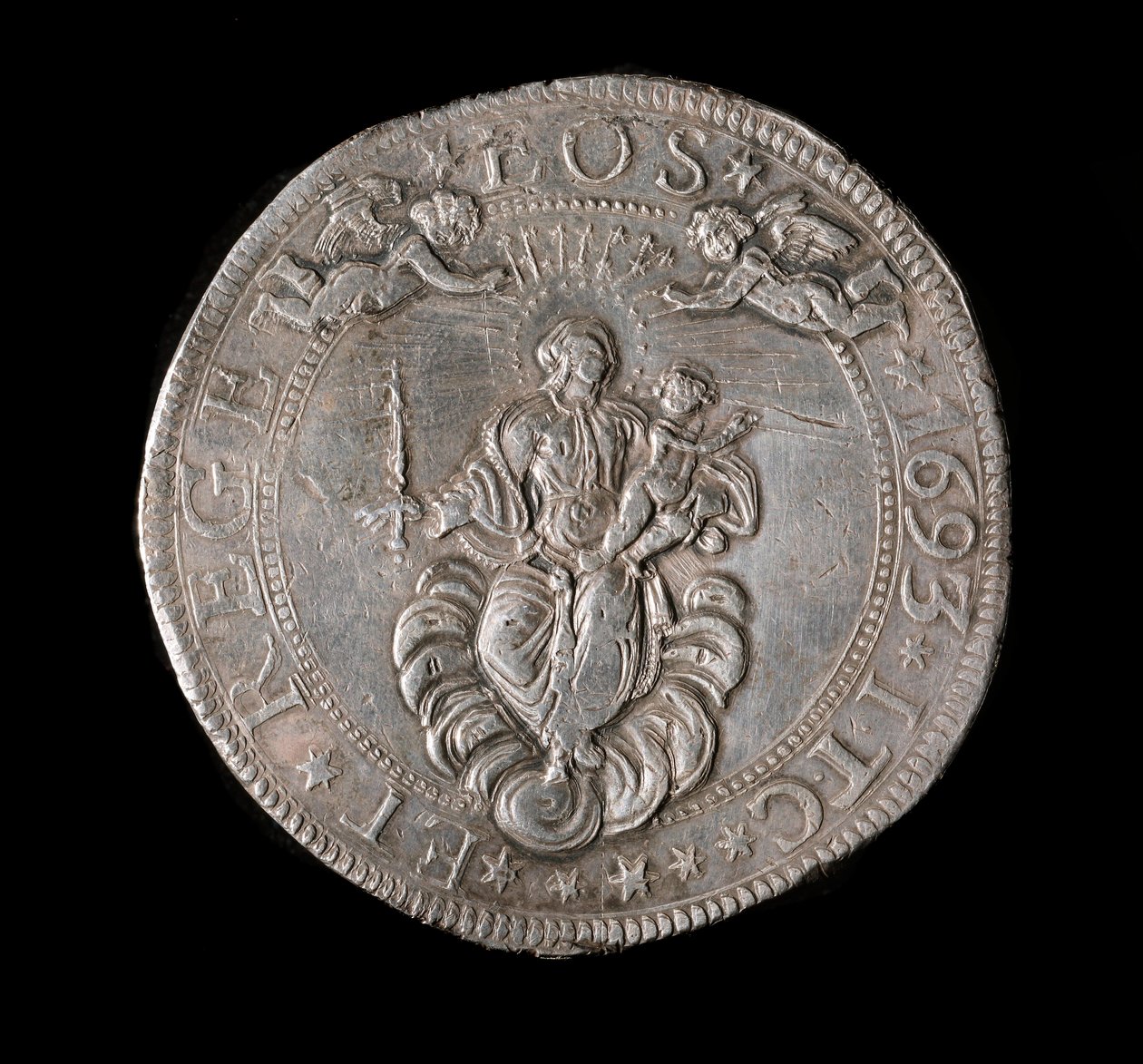 عملة جمهورية الجينات: خمسة عملة فضية ecus. ديم. 61 ملم 1693. العودة. الجينات Musei di Strada Nuova بواسطة المدرسة الايطالية