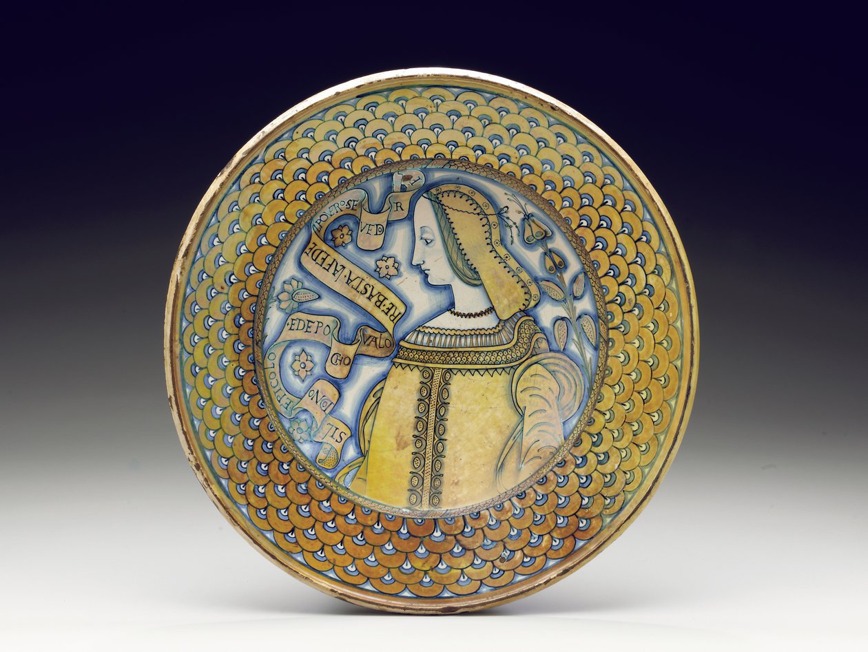 شاحن ديروتا ماجوليكا اللامع "بيلا دونا" 1520-30 بواسطة المدرسة الايطالية