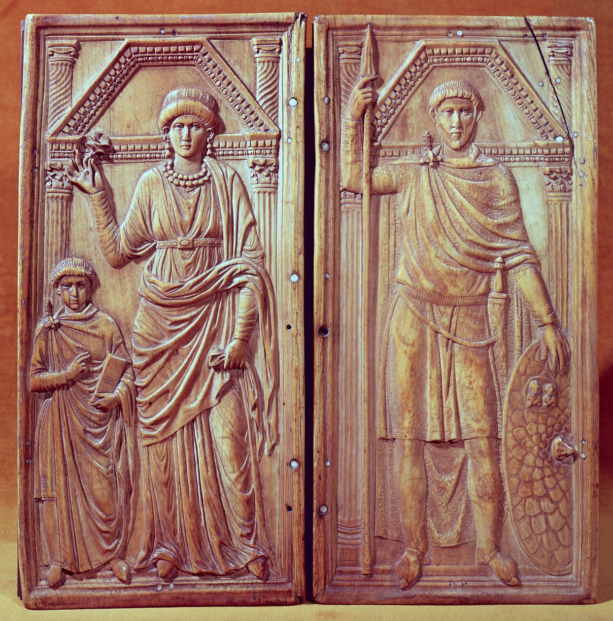 ديبيتش يصور Stilicho (c.365-408) وسيرينا وإخاريوس بواسطة المدرسة الايطالية
