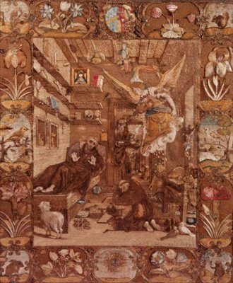 صورة مطرزة للقديس فرانسيس في النشوة ، بعد رسمها باولو بيازا ، 1599-1622 (نسيج) بواسطة المدرسة الايطالية