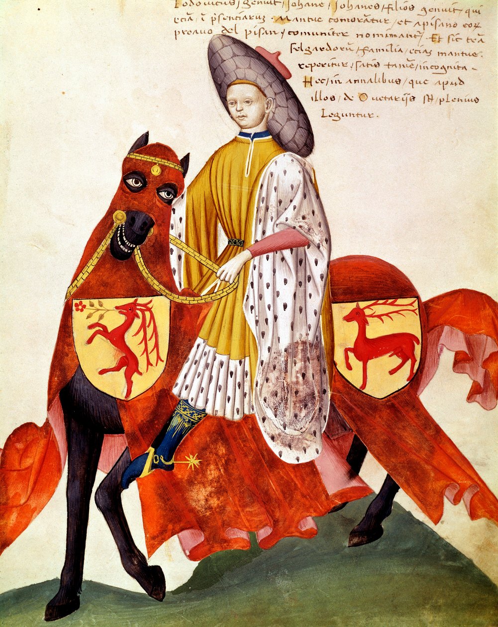 الصقار على ظهور الخيل (مصغرة بواسطة المدرسة الايطالية