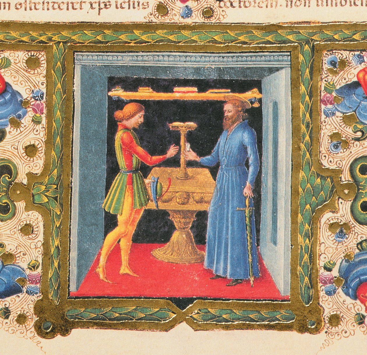 Fol.208r رسالة من القديس بولس إلى تيموثاوس ، من الكتاب المقدس بورسو ديست. المجلد 2 (الرق) (تفاصيل 361789) بواسطة المدرسة الايطالية