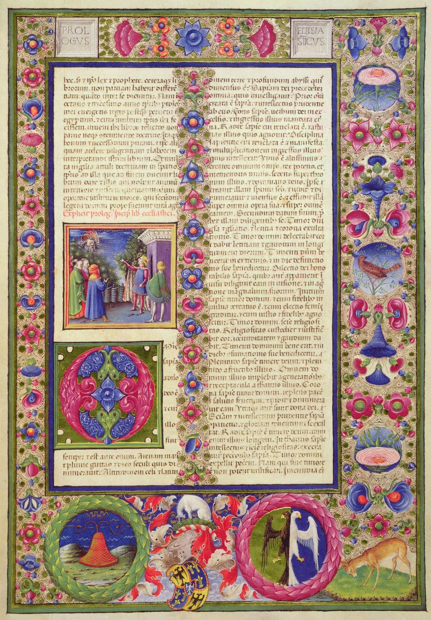 Fol.293r افتتاح كتاب Ecclesiasticus ، من Borso d
