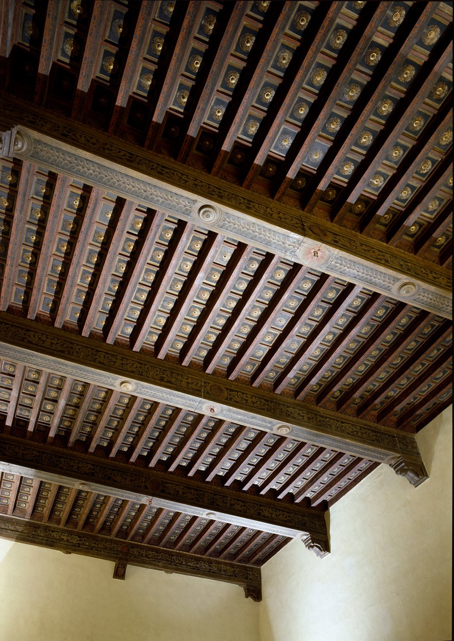 منظر داخلي لمبنى البلدية (Palazzo degli Anziani) بواسطة المدرسة الايطالية