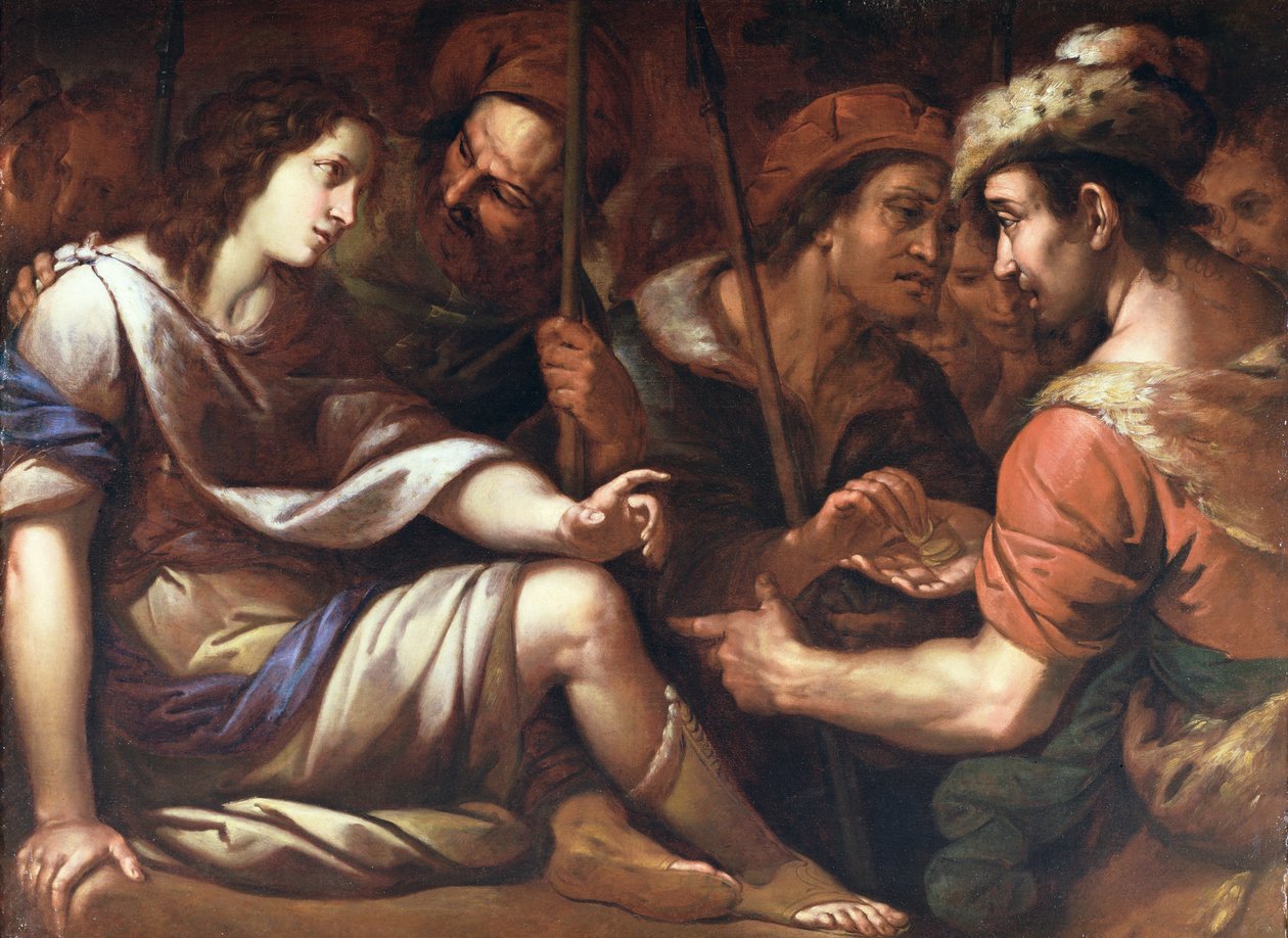 باع يوسف على يد إخوته حوالي عام 1650 (زيت على قماش) بواسطة المدرسة الايطالية
