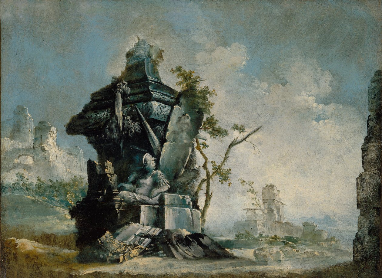 المناظر الطبيعية (Capriccio) ج .1780 بواسطة المدرسة الايطالية
