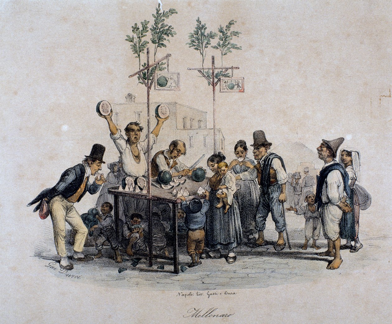 Melon seller, Italy بواسطة المدرسة الايطالية