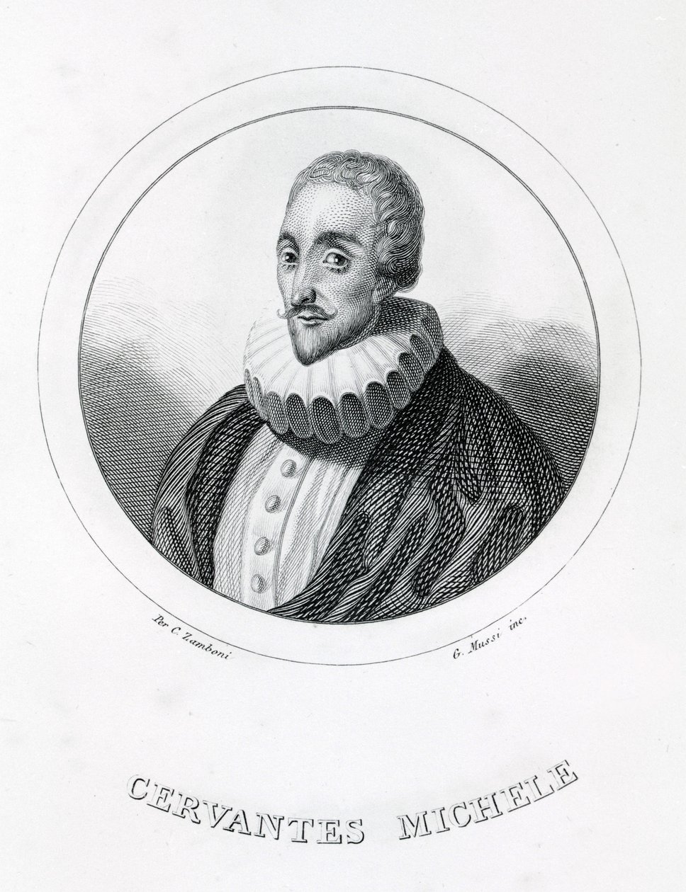 ميغيل دي سيرفانتس ، كاتب إسباني (1547 - 1616). بواسطة المدرسة الايطالية