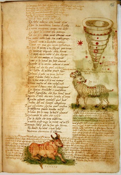 Ms Ital 483 P.4.7 f.156v Aries and Taurus ، من 