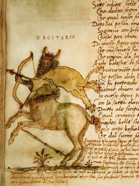 Ms Ital 483 P.4.7 f.157v Sagittarius ، من 