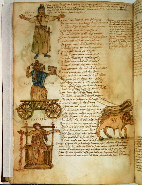 Ms Ital 483 P.4.7 f.160r Cepheus and Cassiopeia، من "Dittamondo" بقلم فازيو ديجلي أوبرتي (ورق رقي) بواسطة المدرسة الايطالية