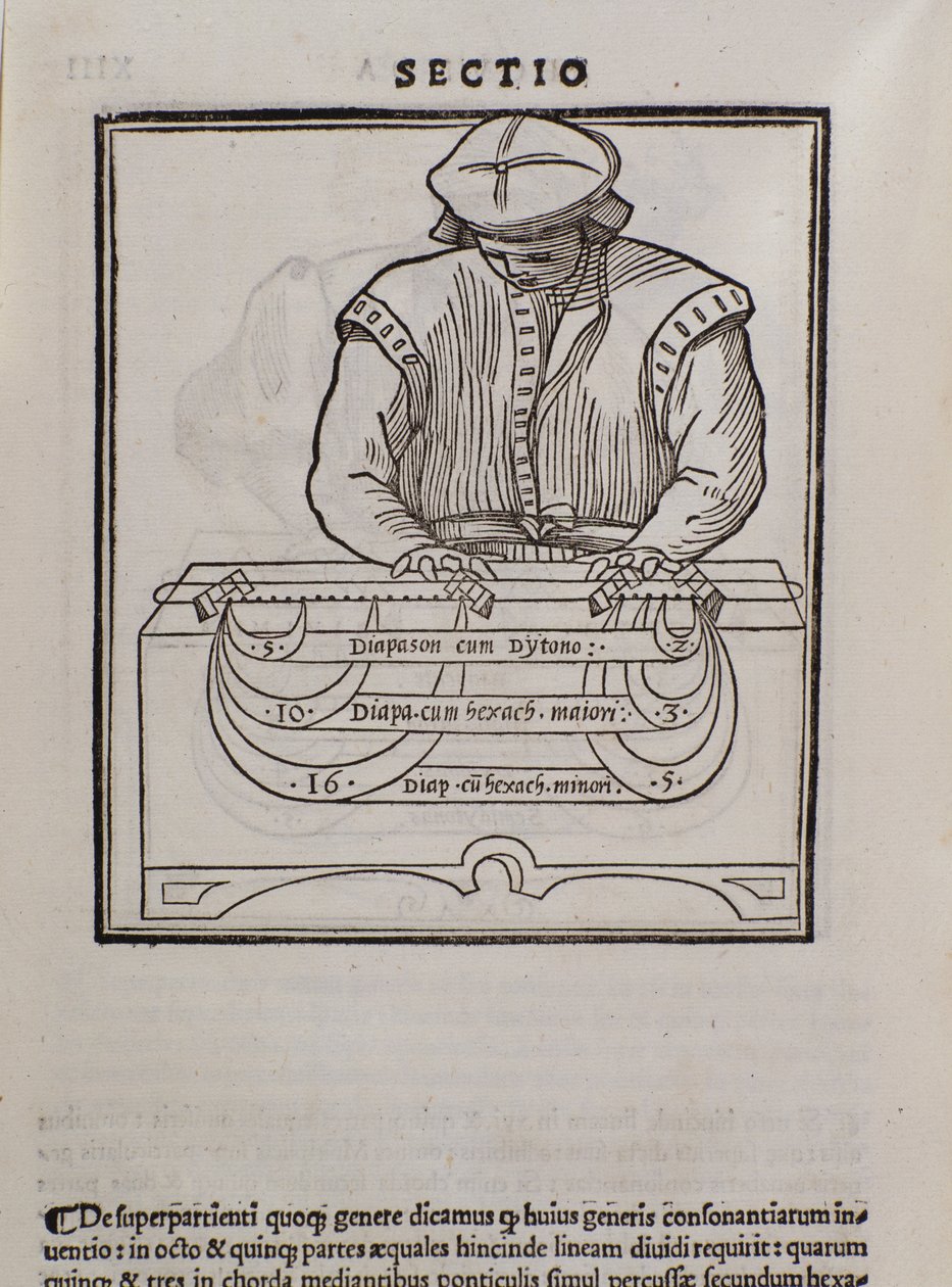 صفحة من نظرية الموسيقى من قبل Lodovico Fogliani (1475؟ -1542) (أو Ludovico Foliani) المنظر الموسيقي بواسطة المدرسة الايطالية