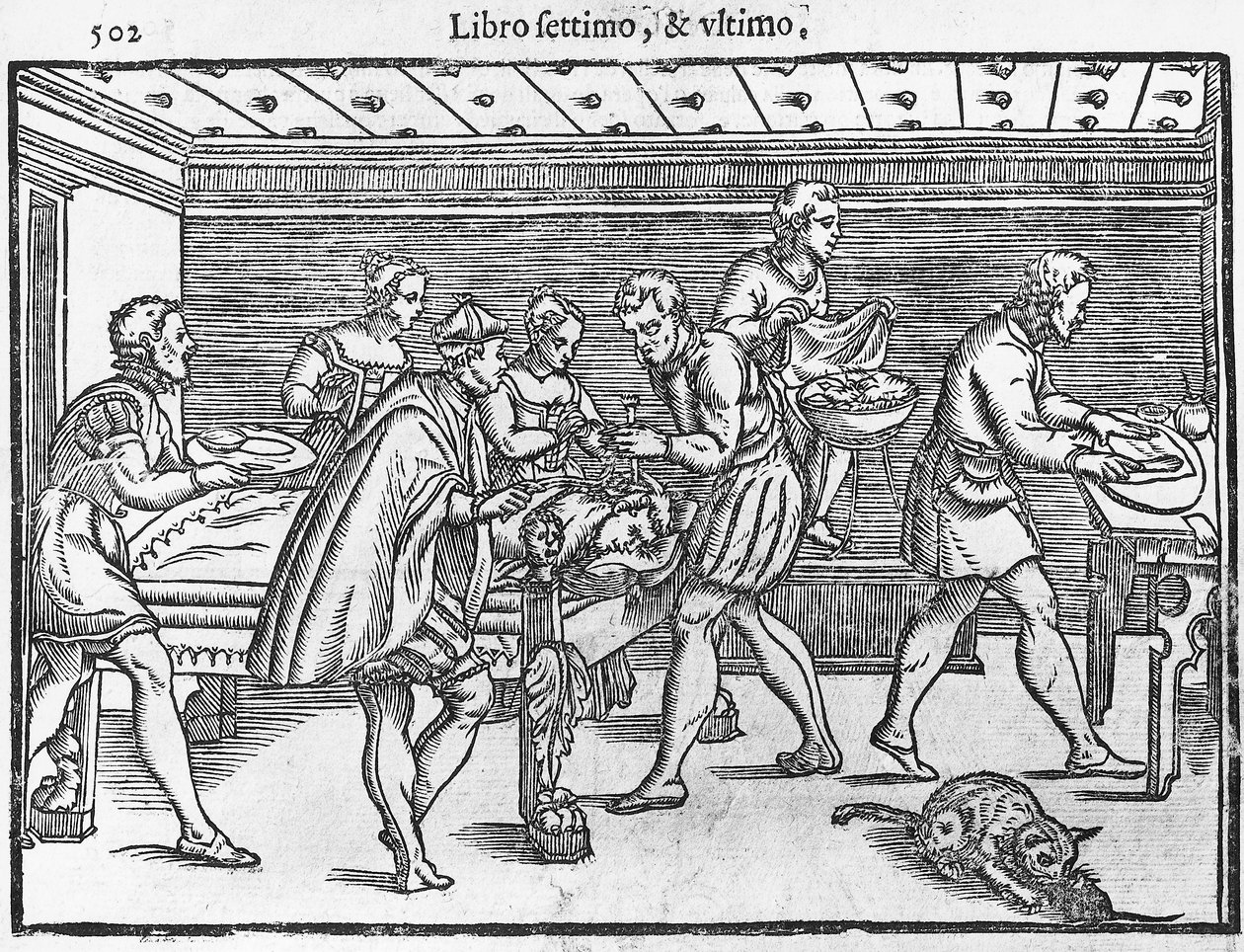 Plate depicting trepanning of skull بواسطة المدرسة الايطالية