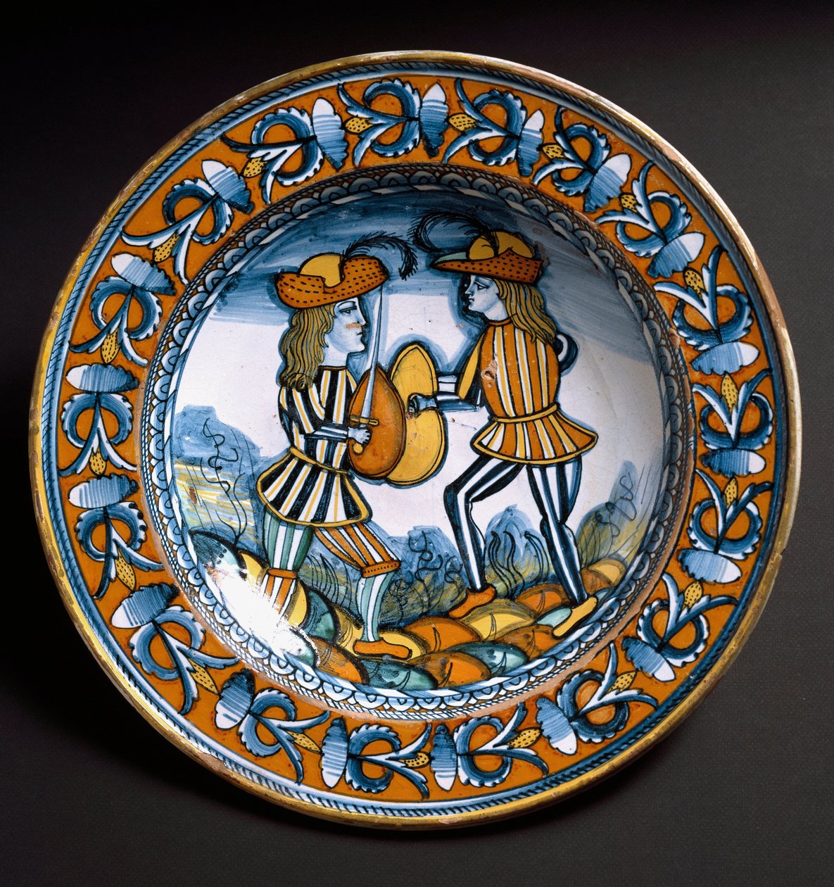 لوحة تصور جنديين في القتال حوالي عام 1520 بواسطة المدرسة الايطالية