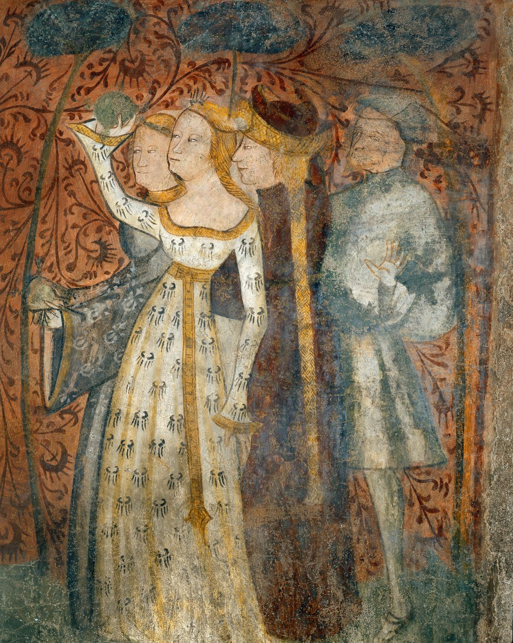 لعب لعبة الكرة ، التفاصيل من مشاهد البطولة والحياة الفضولية من Casa dEstate (Summer House) ، 1388-1400 بواسطة المدرسة الايطالية