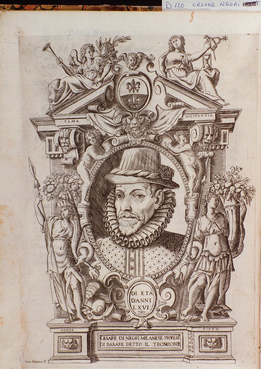 صورة سيزار بلاك تسمى إل ترومبون (1536-1604) ، راقصة إيطالية بواسطة المدرسة الايطالية