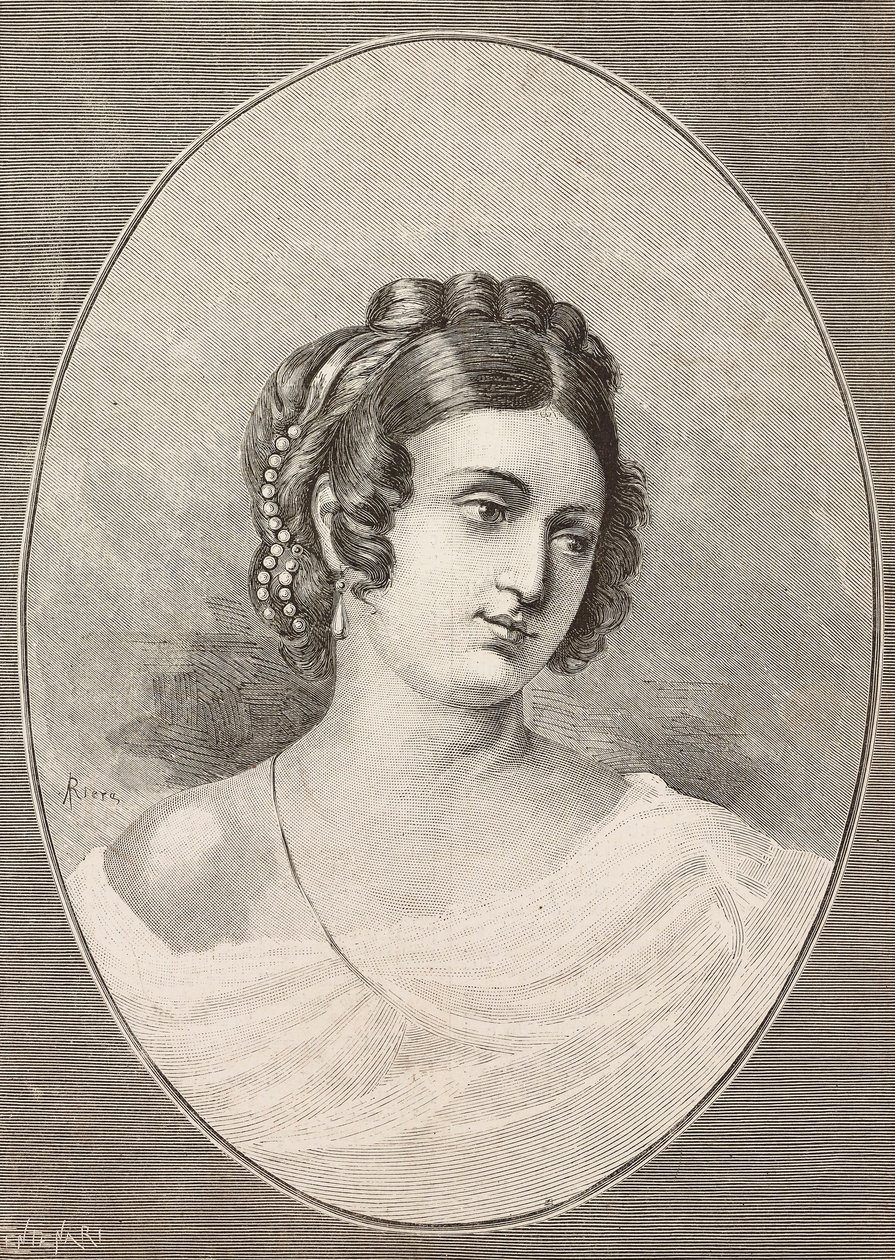 صورة لكوستانزا مونتي (1792-1840) ، شاعر إيطالي ، نقش بواسطة Centenari من L'Ill Illustration Italiana ، No 34 ، 24 August 1884 بواسطة المدرسة الايطالية
