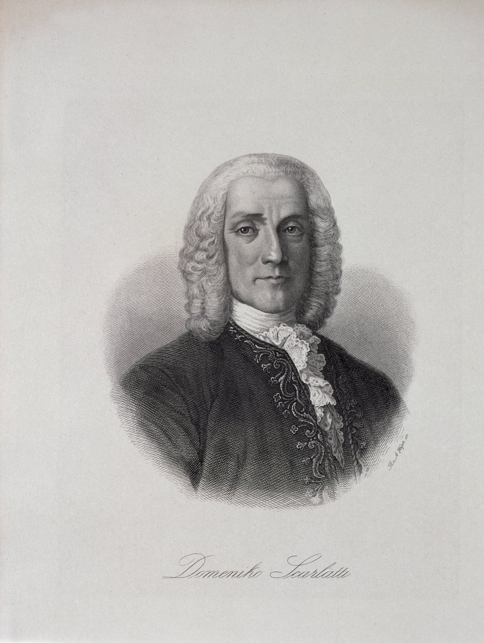 صورة دومينيكو سكارلاتي (1686-1757) بواسطة المدرسة الايطالية