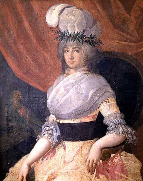 صورة إليزابيث صوفي جيبليني حوالي عام 1750 (زيت على لوح) بواسطة المدرسة الايطالية