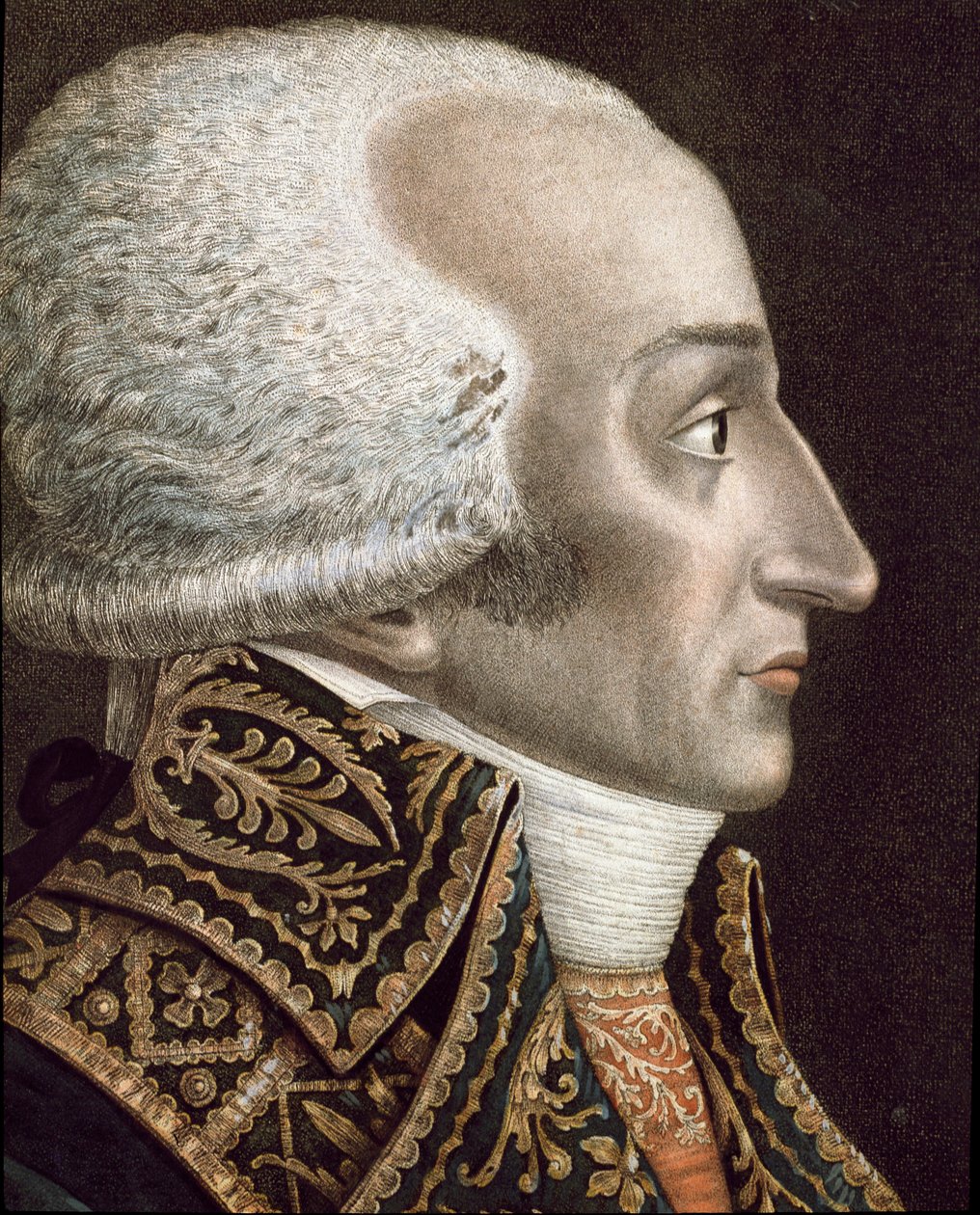 صورة لفرانشيسكو ميلزي ديريل (1753-1816) نائب رئيس الجمهورية الإيطالية في عام 1802 نقش متحف ديل ريسورجيمنتو ميلان بواسطة المدرسة الايطالية