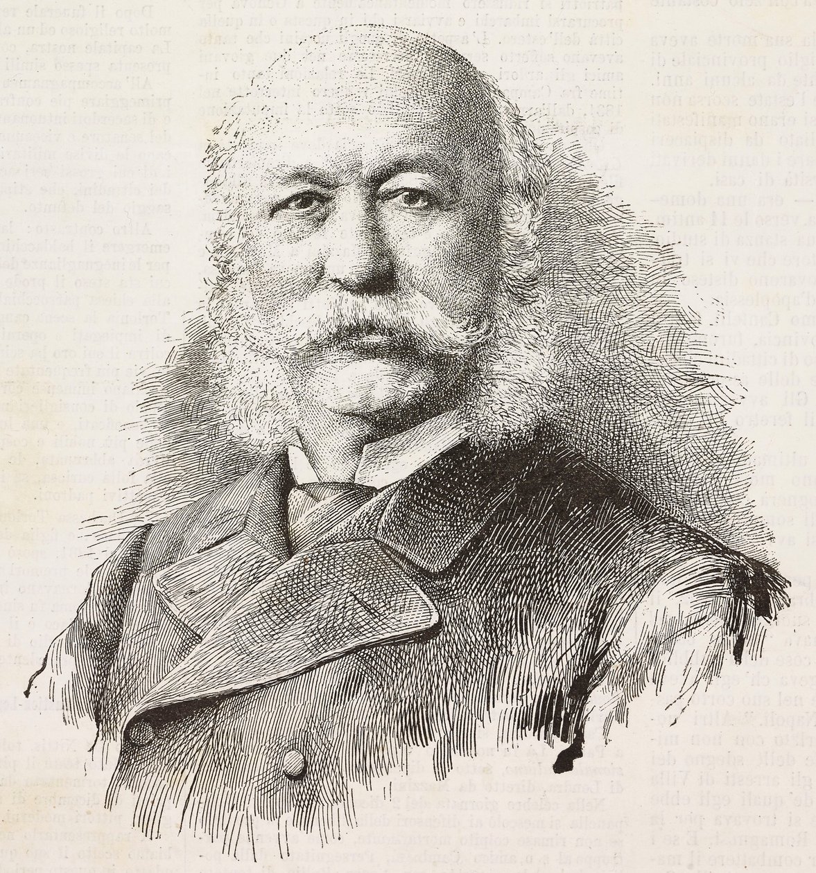 Portrait of Girolamo Cantelli (1815-1884), Italian patriot and politician, engraving from photograph by Baroni and Gardelli, from L