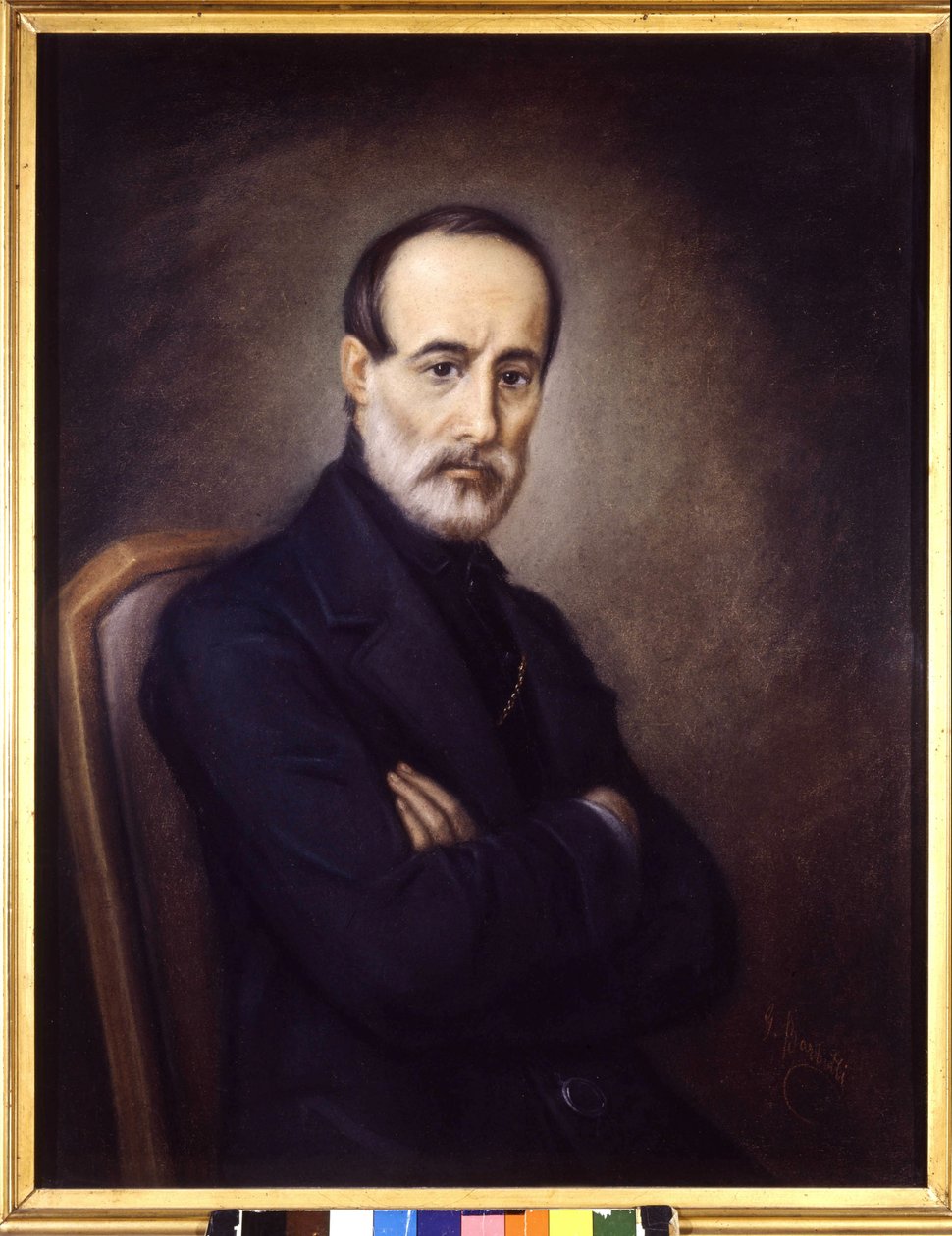 صورة جوزيبي مازيني (1805 أو 1808-1872). لوحة القرن التاسع عشر. متحف Risorgimento. ميلان بواسطة المدرسة الايطالية