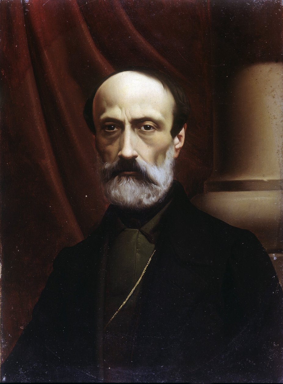 صورة جوزيبي مازيني (1805 أو 1808-1872). طلاء زيتي. متحف Risorgimento. ميلان بواسطة المدرسة الايطالية