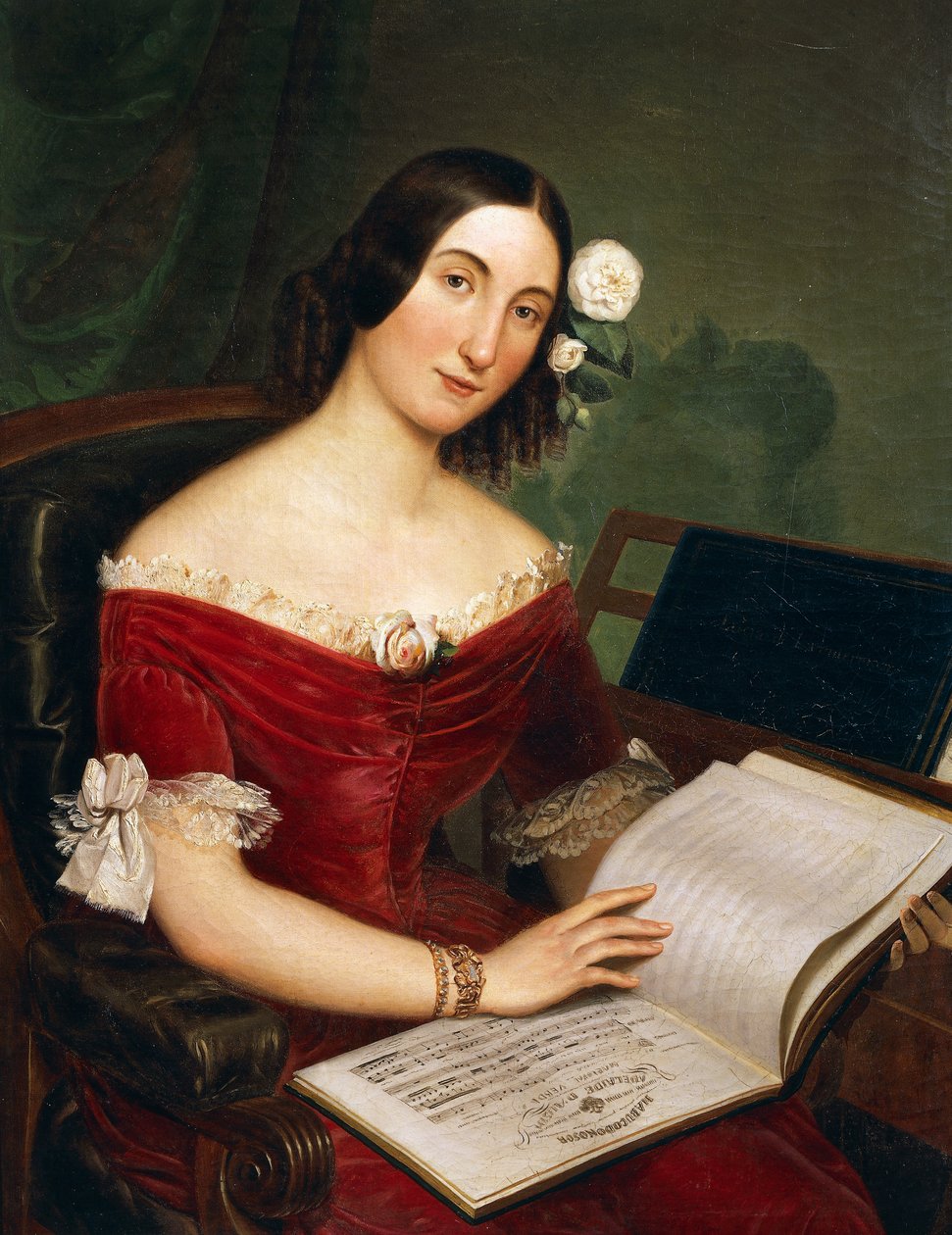 Portrait of Giuseppina Strepponi (Lodi بواسطة المدرسة الايطالية