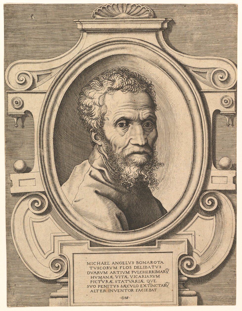 صورة مايكل أنجلو ، حانة. C1564. بواسطة المدرسة الايطالية