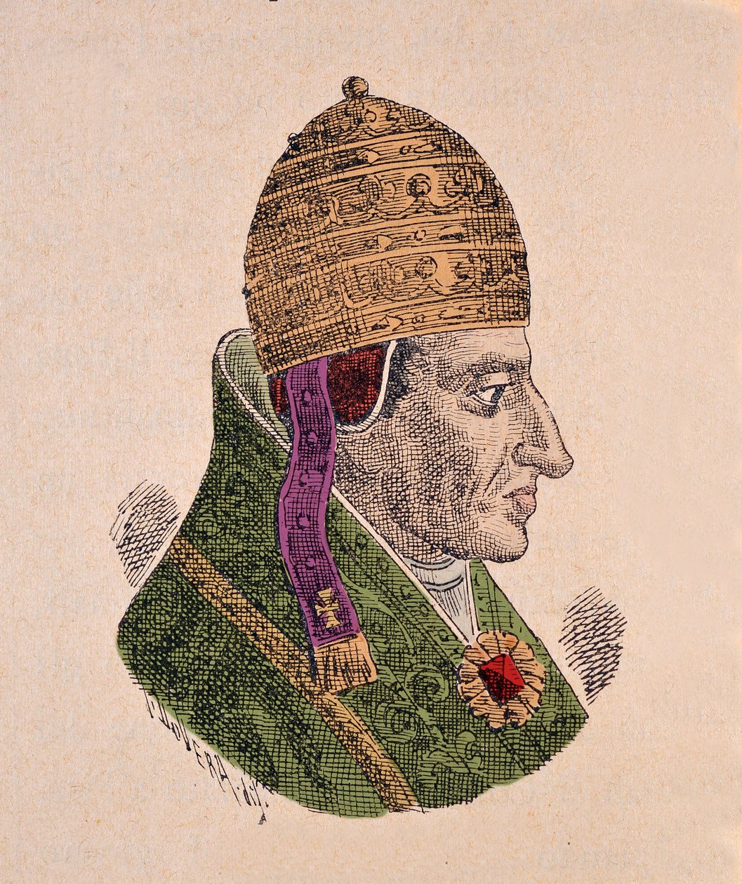 صورة للمضاد ألكسندر الخامس (ألكسندر أو أليساندرو) (1409-1410) بواسطة المدرسة الايطالية