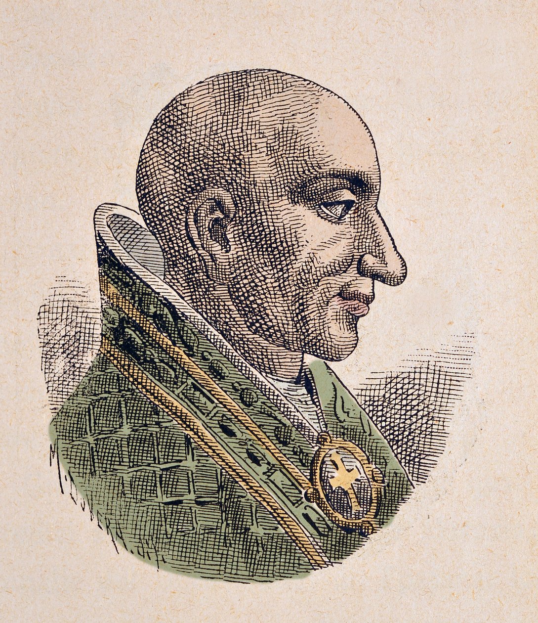 Portrait of the Antipope Christophore (ou Christophe, Christopher, Cristoforo, Christophorus) (903-904) بواسطة المدرسة الايطالية