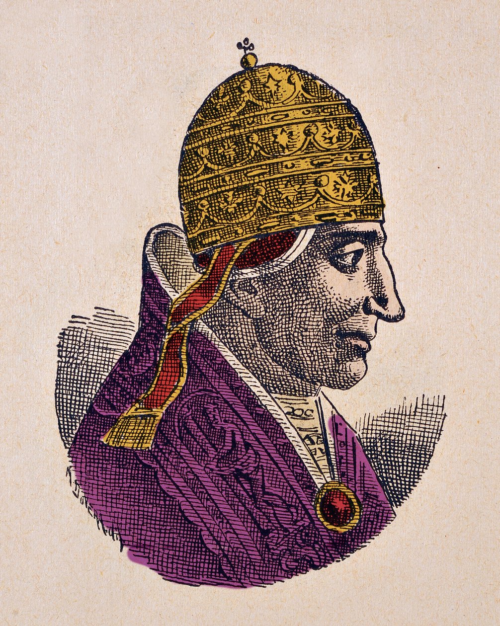 صورة للبابا إتيان التاسع (سانت إتيان) (ستيفن ، ستيفانو أو ستيفانوس) (1057-1058) بواسطة المدرسة الايطالية