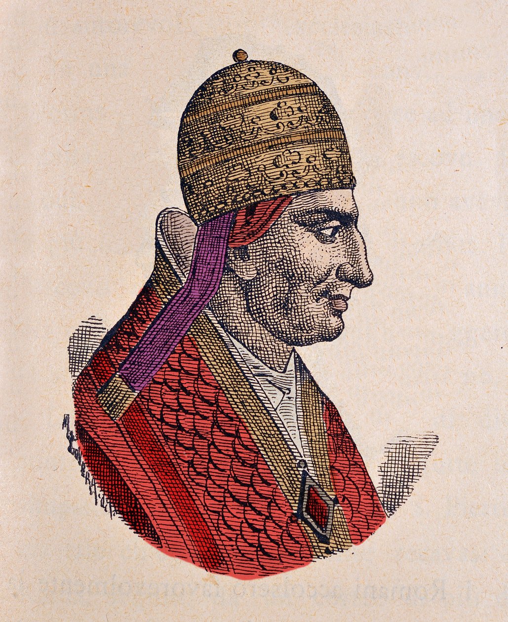 صورة للبابا غريغوري السادس (غريغوريو أو غريغوريوس أو غريغوري) (1045-1046) بواسطة المدرسة الايطالية