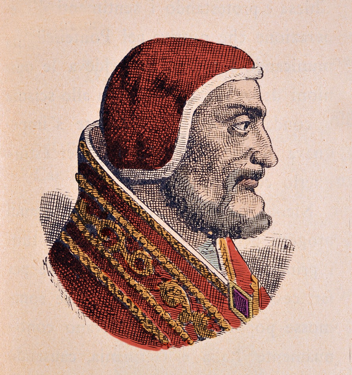صورة البابا يوحنا الحادي والعشرون (جيوفاني ، إيوانس) (1276-1277)) بواسطة المدرسة الايطالية