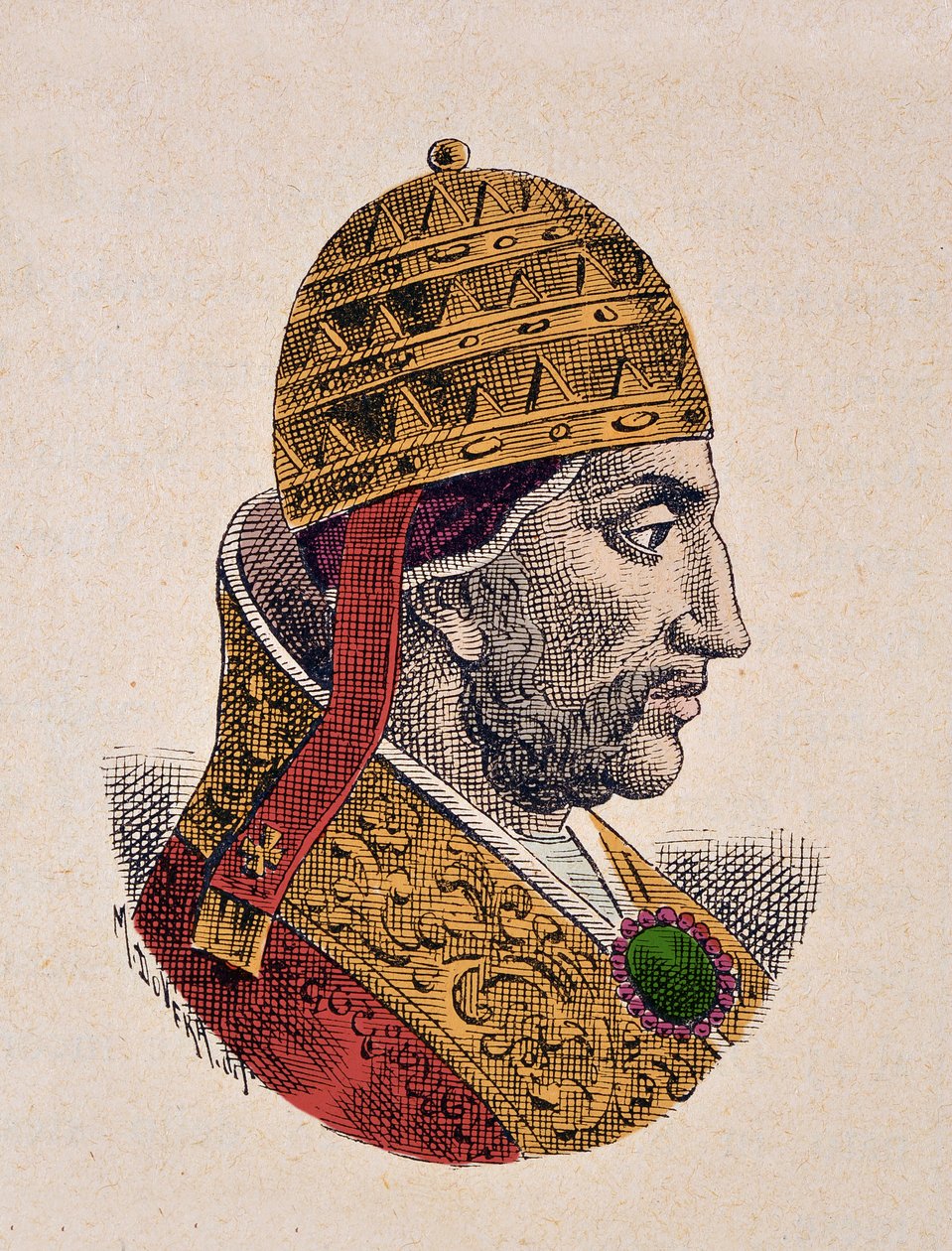صورة للبابا نيكولا الثالث (نيكولا أو نيكولا أو نيكولو أو نيكولو أو نيكولاس) (1277-1280) بواسطة المدرسة الايطالية