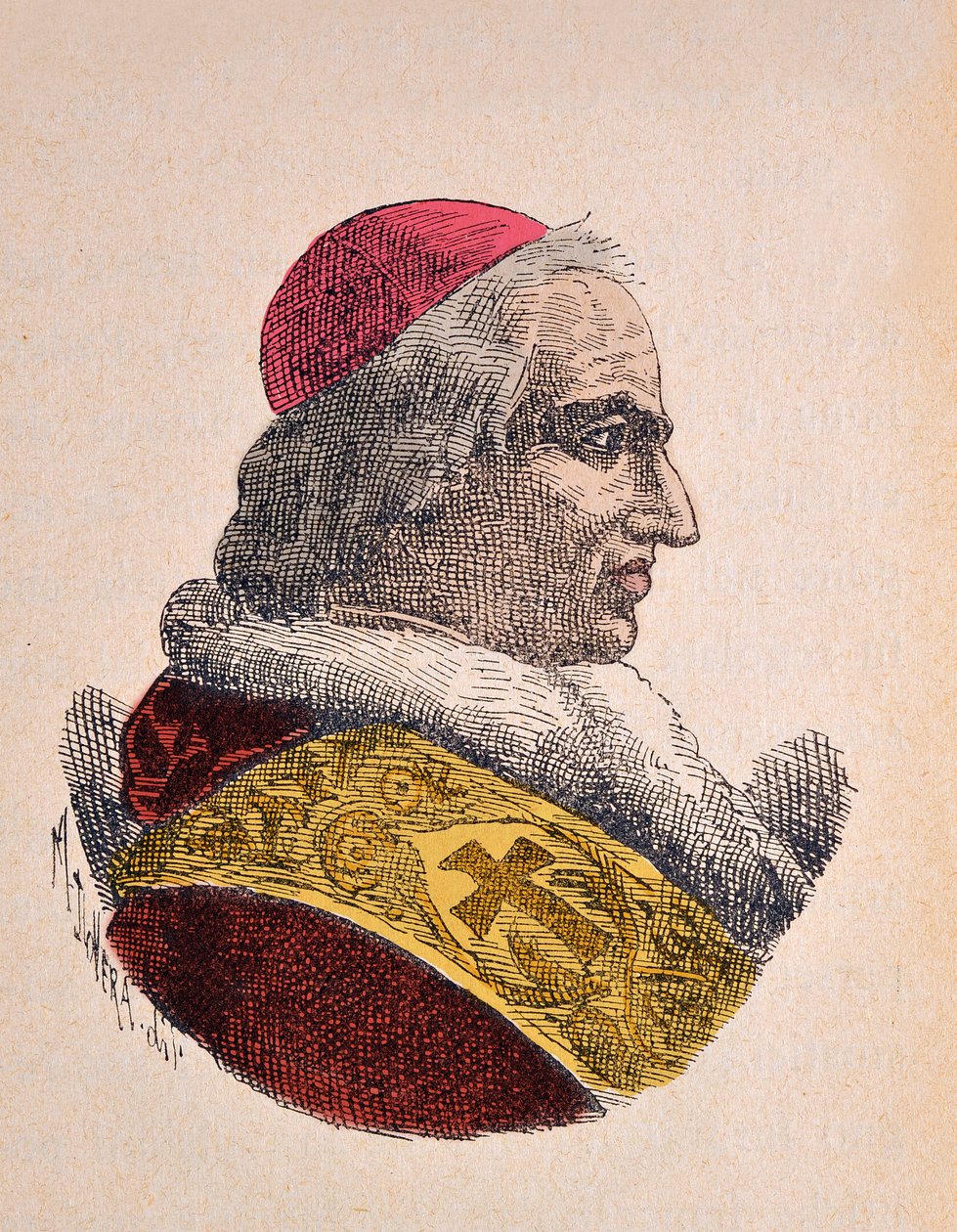 صورة شخصية للبابا بايوس الثامن (بيوس أو بيو) (1829-1830) بواسطة المدرسة الايطالية